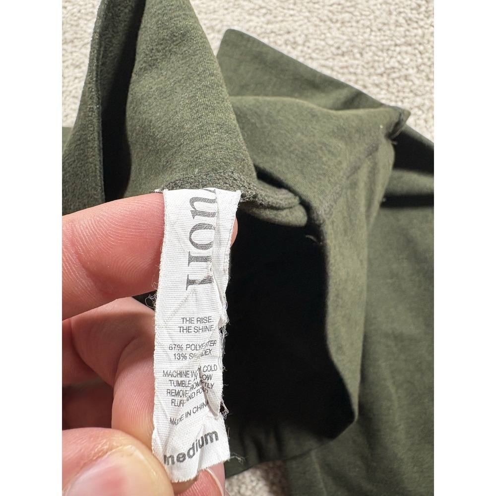 Vuori Womens Clean Elevation Leggings Medium Olive Green Heather Athletic Ankle - Picture 5 of 6